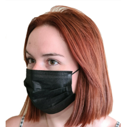 Masque à usage unique - Masque de chirurgie 3 plis noir