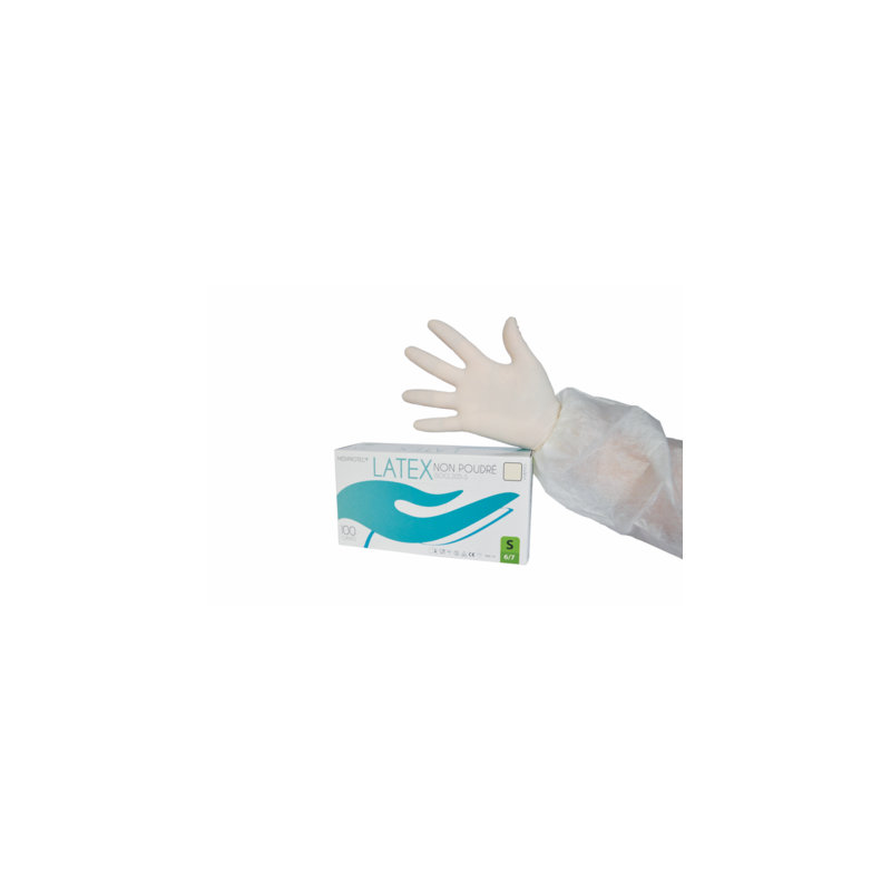 Gant Latex non poudré rugueux Gant Latex non poudré rugueux