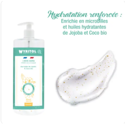 Crème mains hydroalcoolique monoï jasmin - 500ml - WYRITOL