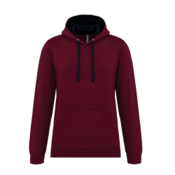 Sweat-shirt capuche contrastée homme