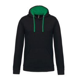 Sweat-shirt capuche contrastée homme