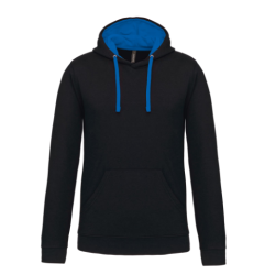 Sweat-shirt capuche contrastée homme