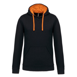 Sweat-shirt capuche contrastée homme