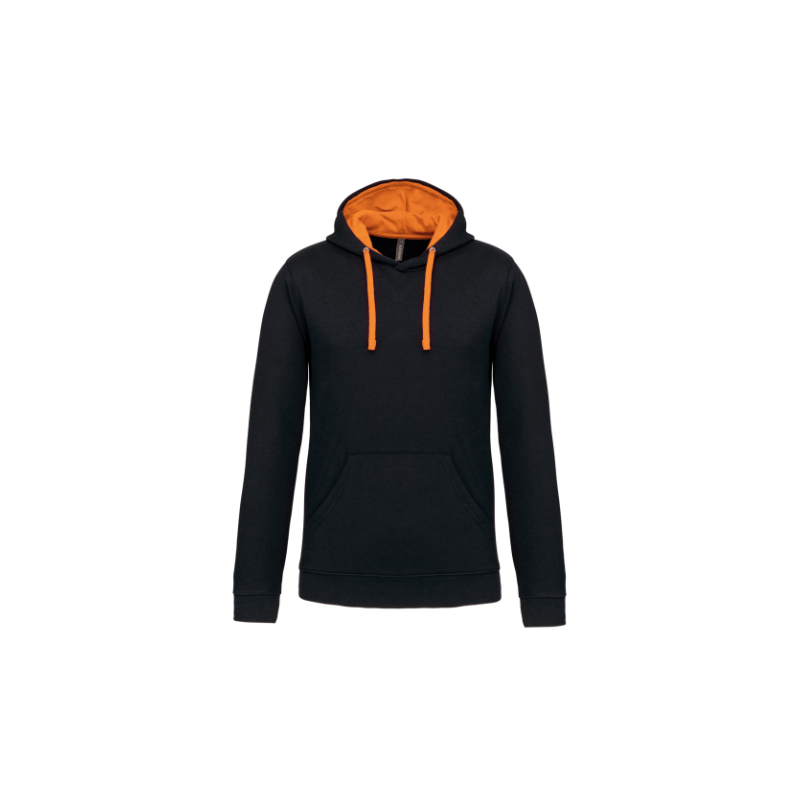 Sweat-shirt capuche contrastée homme Sweat-shirt capuche contrastée homme