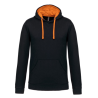 Sweat-shirt capuche contrastée homme