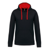 Sweat-shirt capuche contrastée homme