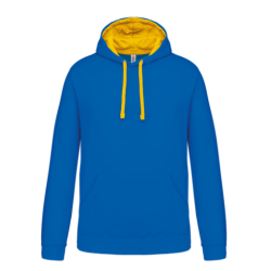 Sweat-shirt capuche contrastée homme