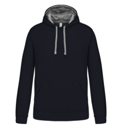 Sweat-shirt capuche contrastée homme