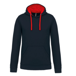Sweat-shirt capuche contrastée homme