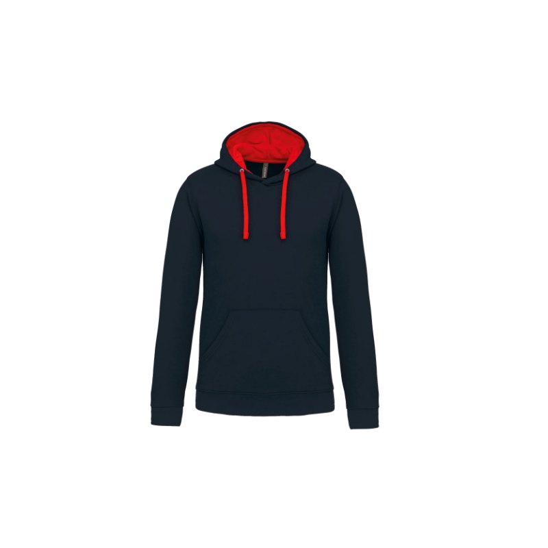 Sweat-shirt capuche contrastée homme Sweat-shirt capuche contrastée homme
