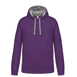 Sweat-shirt capuche contrastée homme