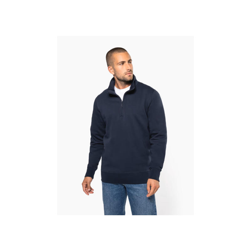 Sweat-shirt col zippé homme