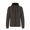 Sweat-shirt zippé capuche contrastée
