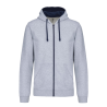Sweat-shirt zippé capuche contrastée