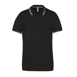 Polo maille piquée manches courtes homme
