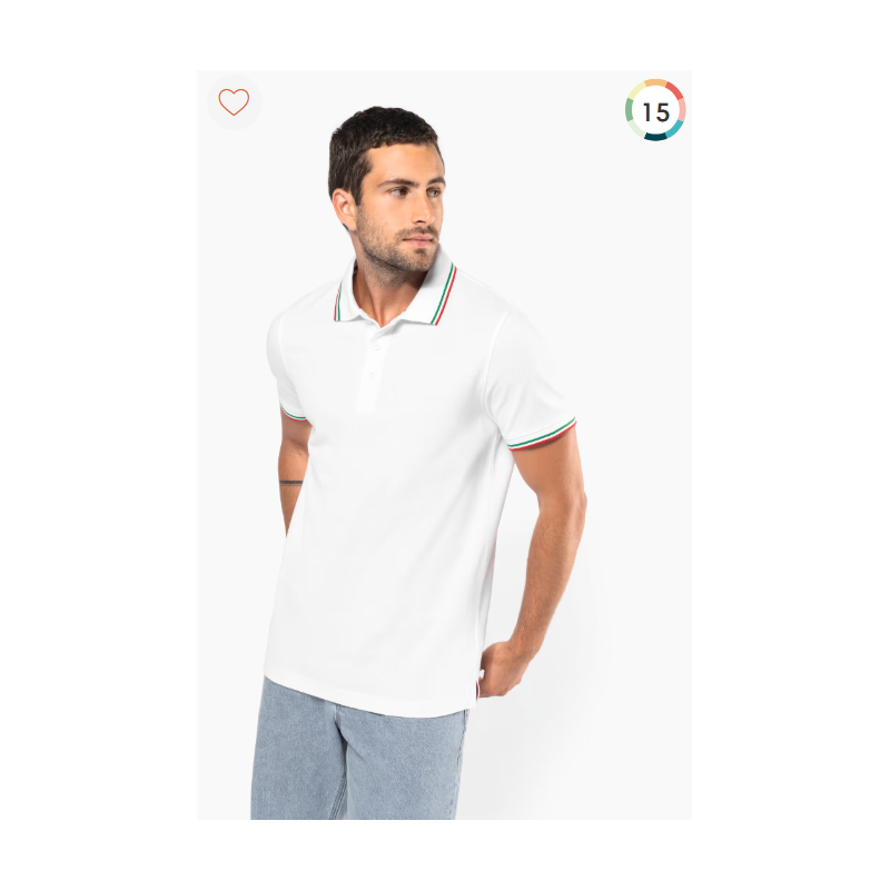 Polo maille piquée manches courtes homme