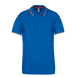 Polo maille piquée manches courtes homme