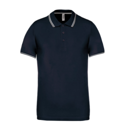 Polo maille piquée manches courtes homme