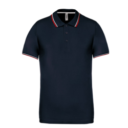 Polo maille piquée manches courtes homme