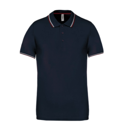 Polo maille piquée manches courtes homme