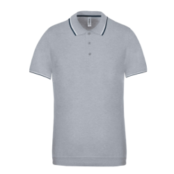 Polo maille piquée manches courtes homme