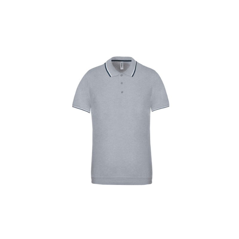Polo maille piquée manches courtes homme