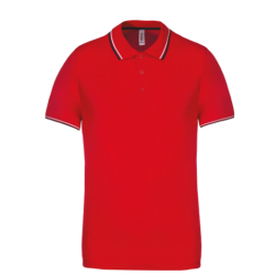 Polo maille piquée manches courtes homme