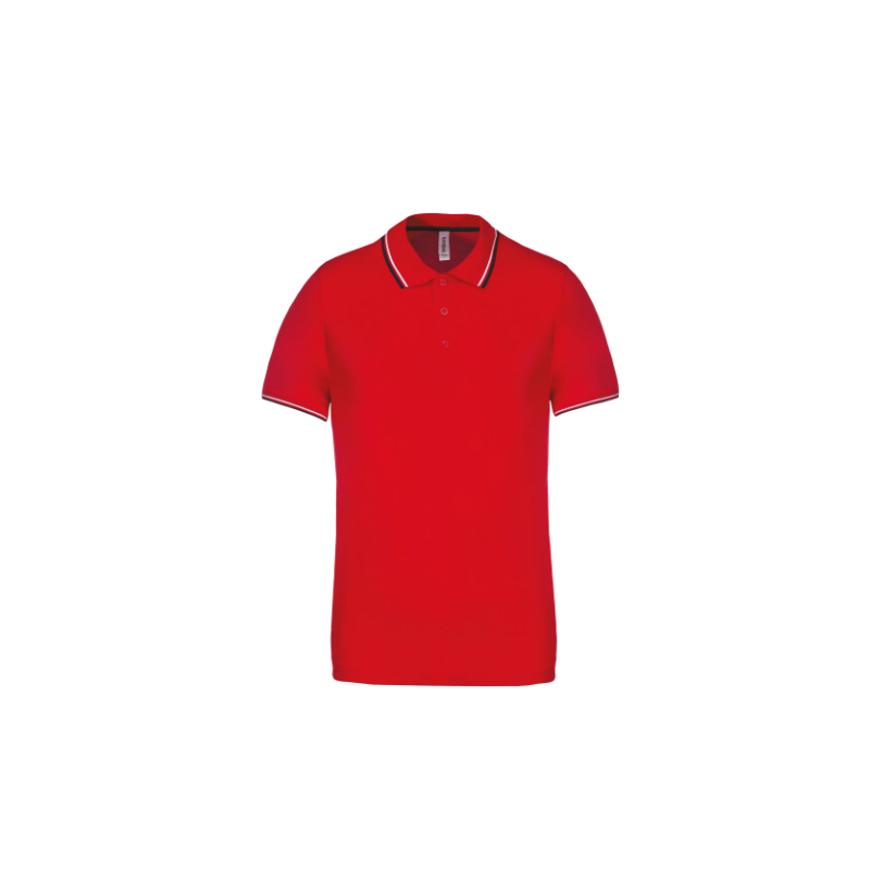 Polo maille piquée manches courtes homme