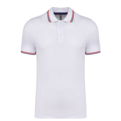 Polo maille piquée manches courtes homme