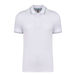 Polo maille piquée manches courtes homme