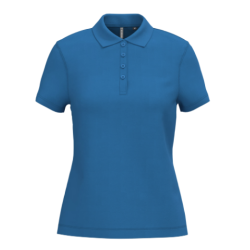Polo piqué manches courtes femme