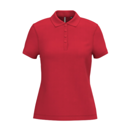 Polo piqué manches courtes femme