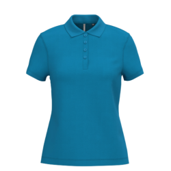Polo piqué manches courtes femme