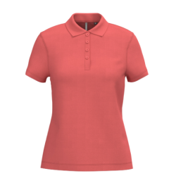 Polo piqué manches courtes femme