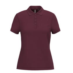 Polo piqué manches courtes femme