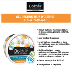 Gel destructeur d'odeurs fleur d'oranger - 300g - BOLDAIR