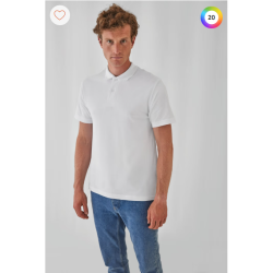 Polo à manches courtes piqué col plat homme