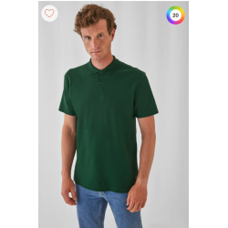 Polo à manches courtes piqué col plat homme