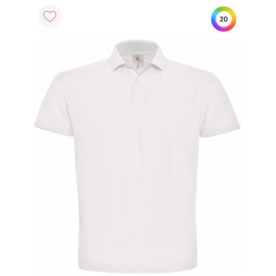 Polo à manches courtes piqué col plat homme