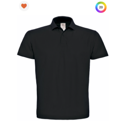 Polo à manches courtes piqué col plat homme