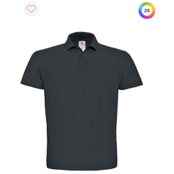 Polo à manches courtes piqué col plat homme