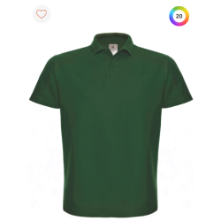 Polo à manches courtes piqué col plat homme