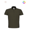Polo à manches courtes piqué col plat homme