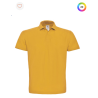 Polo à manches courtes piqué col plat homme