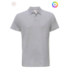 Polo à manches courtes piqué col plat homme