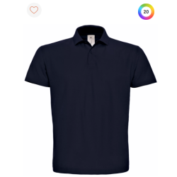 Polo à manches courtes piqué col plat homme