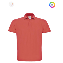 Polo à manches courtes piqué col plat homme