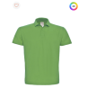 Polo à manches courtes piqué col plat homme