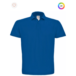Polo à manches courtes piqué col plat homme