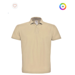 Polo à manches courtes piqué col plat homme
